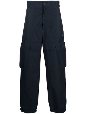 MSGM cargo-pocket cotton wide-leg trousers - Blue