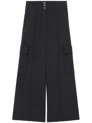 MSGM cargo-pocket high-waist trousers - Black