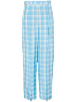 MSGM check-pattern trousers - Blue