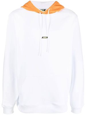 MSGM colour-block hoodie - White