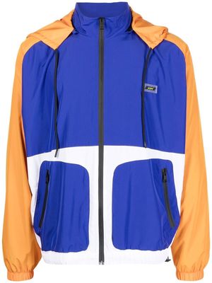 MSGM colourblock hooded jacket - Blue
