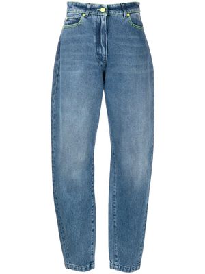 MSGM contrast-stitching wide-tapered jeans - Blue