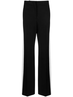 MSGM contrasting-trim wide-leg trousers - Black