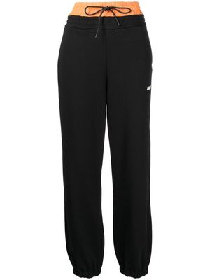 MSGM contrasting-waistband sweatpants - Black