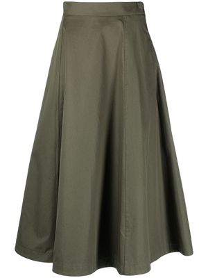 MSGM cotton full midi skirt - Green