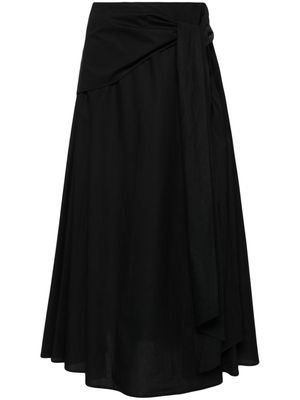 MSGM cotton poplin midi skirt - Black