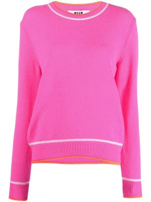 MSGM crew-neck knit jumper - Pink