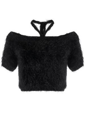 MSGM cropped knitted top - Black
