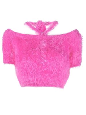 MSGM cropped knitted top - Pink