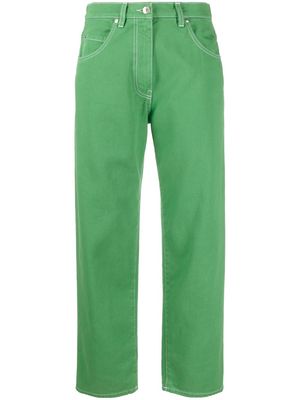 MSGM cropped straight-leg jeans - Green
