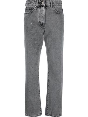 MSGM cropped straight-leg jeans - Grey