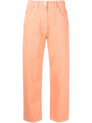 MSGM cropped straight-leg jeans - Orange