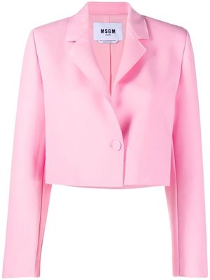 MSGM cropped tailored blazer - Pink