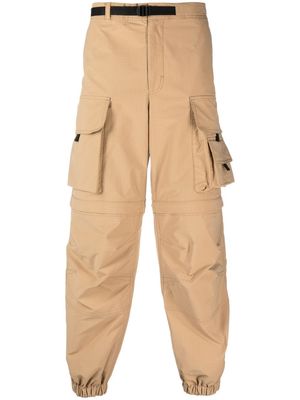 MSGM cuffed belted cargo trousers - Neutrals
