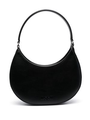 MSGM curved zip-fastening shoulder bag - Black