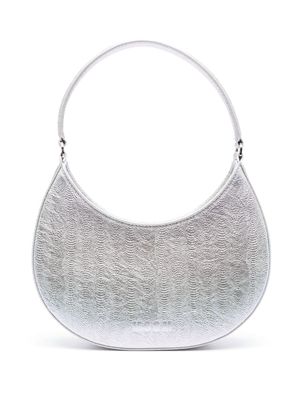 MSGM curved zip-fastening shoulder bag - Grey