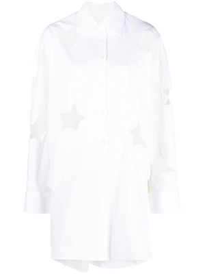 MSGM cut-out detail oversize shirt - White