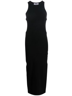 MSGM cut out-detail sleeveless maxi dress - Black