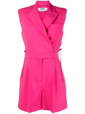 MSGM cut-out sleeveless playsuit - Pink