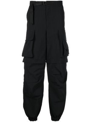 MSGM detachable-leg cargo trousers - Black