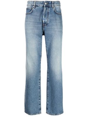 MSGM distressed-effect straight-leg jeans - Blue