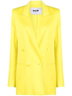 MSGM double-breasted blazer - Yellow