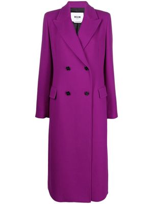 MSGM double-breasted button-fastening coat - Pink