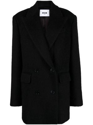 MSGM double-breasted coat - Black
