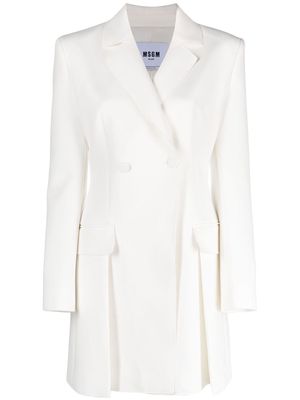 MSGM double-breasted coat - White
