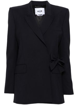MSGM double-breasted wrap blazer - Blue