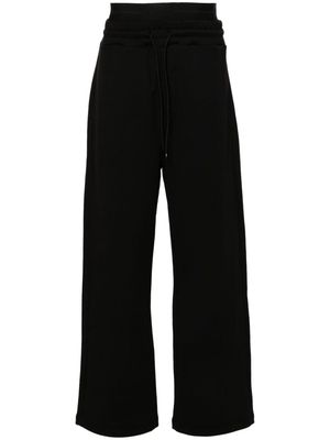 MSGM double-waist cotton track pants - Black