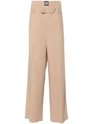 MSGM double-waist tailored trousers - Neutrals