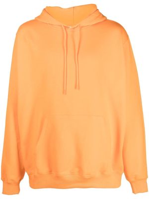 MSGM drawstring-fastening logo-print hoodie - Orange