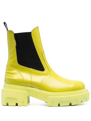 MSGM elasticated side-panel ankle boots - Green