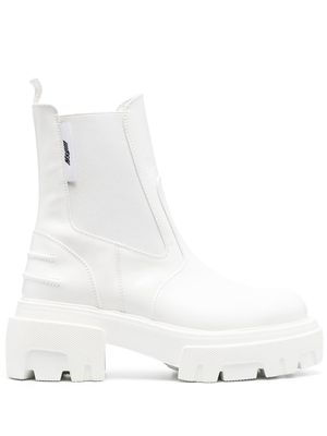 MSGM elasticated side-panel ankle boots - White