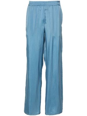 MSGM elasticated-waist straight-leg trousers - Blue