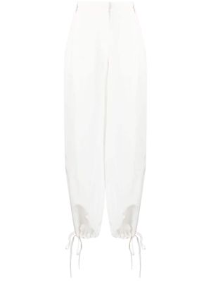 MSGM elasticated-waist trousers - White