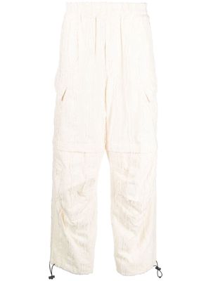 MSGM elasticated wide-leg trousers - Neutrals