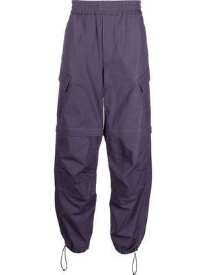 MSGM elasticated wide-leg trousers - Purple