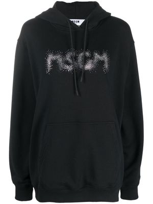 MSGM embellished-logo hoodie - Black