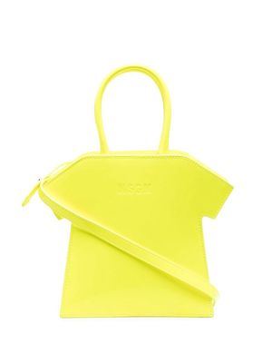MSGM embossed-logo tote bag - Yellow
