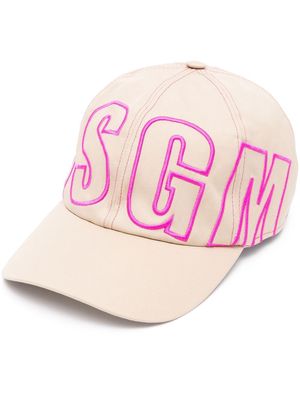 MSGM embroidered-logo baseball cap - Neutrals