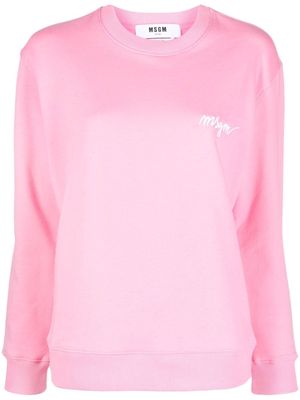 MSGM embroidered-logo sweatshirt - Pink