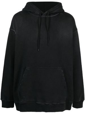 MSGM faded-effect cotton hoodie - Black