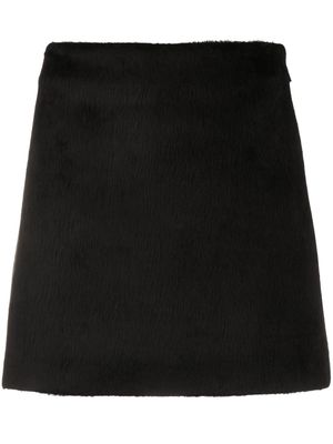 MSGM faux-fur A-line skirt - Black