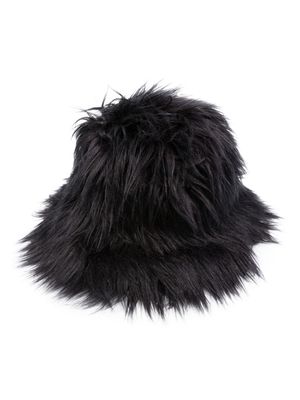 MSGM faux-fur bucket hat - Black
