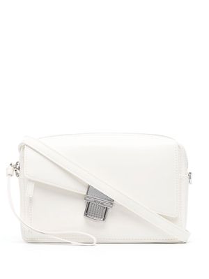 MSGM faux leather cross-body bag - White