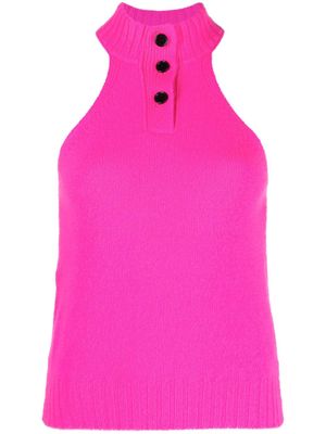 MSGM fine-knit sleeveless tank top - Pink
