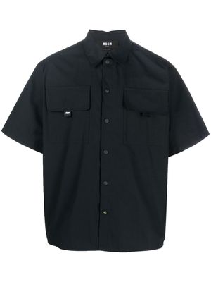 MSGM flap-pocket short-sleeve shirt - Black
