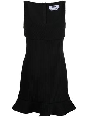 MSGM flared-hem mini dress - Black